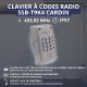 Clavier à codes radio SSB-T9K4 Cardin