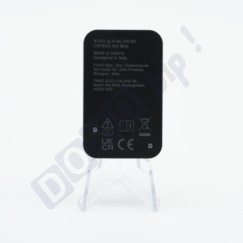 FAAC XTO2 433 SLH-SL-DS-RC réf. 787032 – Télécommande 2 boutons