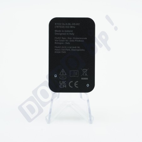 FAAC XTO2 433 SLH-SL-DS-RC Ref. 787032 – 2-Button Remote Control