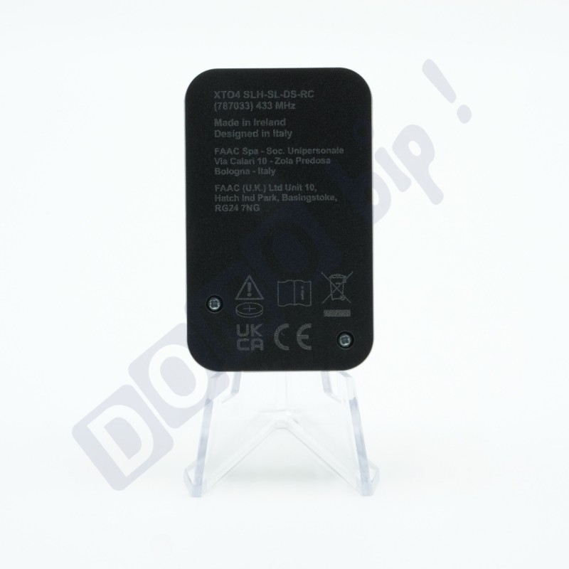 FAAC XTO4 433 SLH-SL-DS-RC Remote 4-Button Gate/Garage – Ref. 787033
