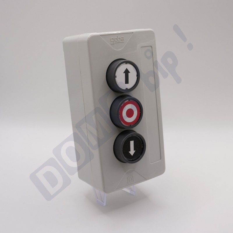 GEBA KDT-3V V2 Drucktaster IP65 – Aufputz-Steuerung 3 Tasten