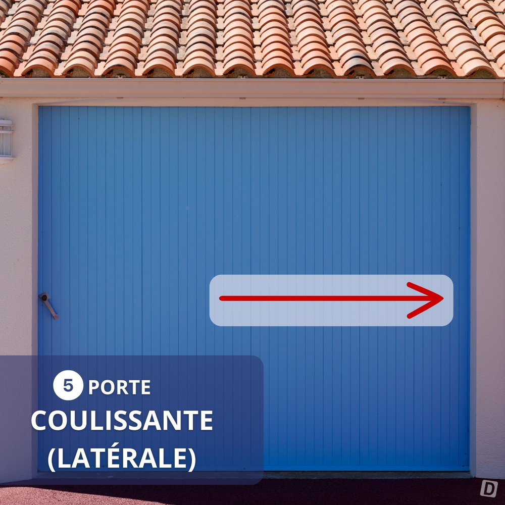 Porte de garage coulissante latérale